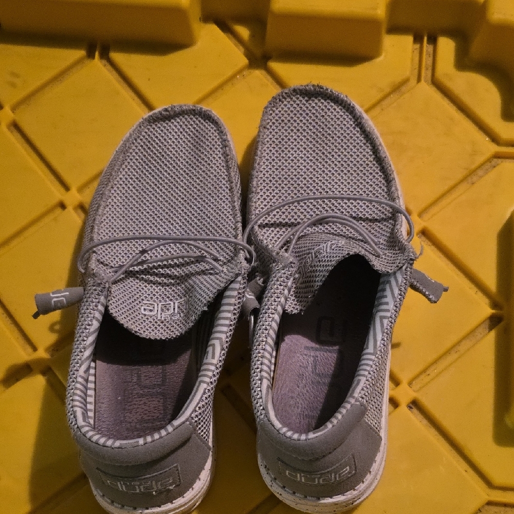 Hey Dude Light Gray Mesh Shoes